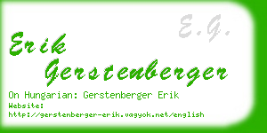 erik gerstenberger business card